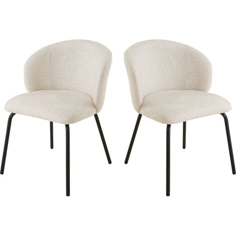 Set di 2 sedie con seduta e schienale imbottiti - VESPER