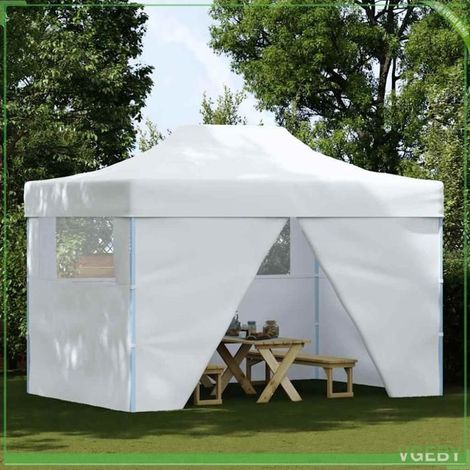 Tente de réception pliante - FAFEICY - 48900 - 280x410x315 cm - Blanc - Toit Oxford 600D PVC (1/5)