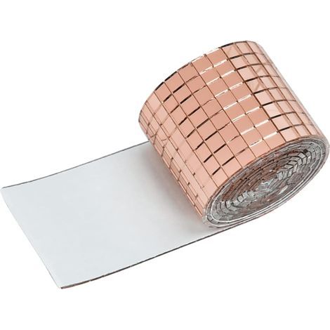 Adesivi murali a mosaico color oro rosa, 4100 cm, 1 pezzo, adesivi decorativi per interni per cucina, bagno, vetro e specchio. (1/5)
