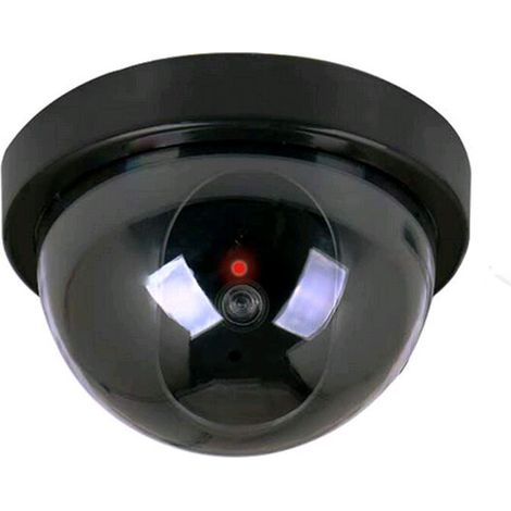 Fausse Caméra, l Dummy Caméra dôme Intérieur et Extérieur de sécurité avec Lampe Rouge LED Clignotante (1/5)