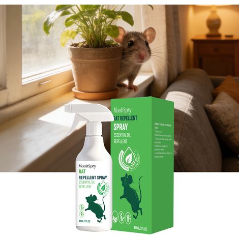 Dieses Nagetierabwehrspray verströmt einen Duft, der Nagetiere fernhält. Es kann in Ecken und Rohren versprüht werden und ist sowohl für den Innen- als auch für den Außenbereich geeignet. – 60 ml -- B (1/5)
