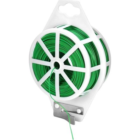 TrAdE Shop Traesio - Filo Per Rilegatura Verde Con Taglierina Integrata 60 Metri Per Piante Fiori - (1/5)