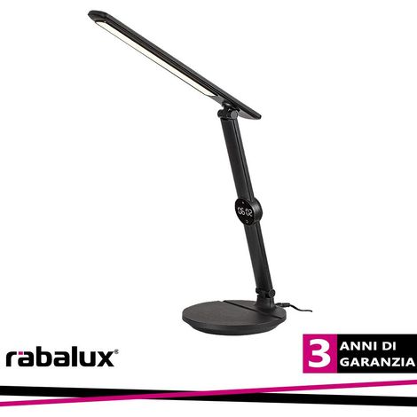Lampada da tavolo LED touch dimmer USB nera 9W Rabalux (1/3)