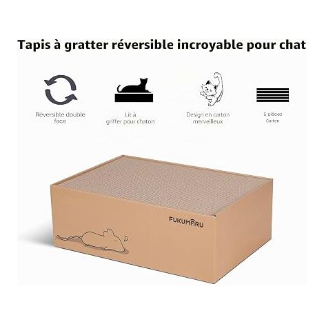 Cat Scratcher Cardboard with Box Cat Scratch Pad Kitty Wavy Bed Scraper (1/4)
