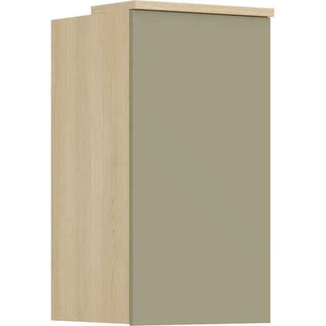 Armario de pared Nolcala 102, Roble + Eucalipto, 86x45cm, Número de puertas: 043cm, Aglomerado laminado