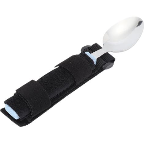 Cuillère de soins pour personnes âgées, arthrite, patient handicapé, ustensile de cuisine avec sangle auxiliaire