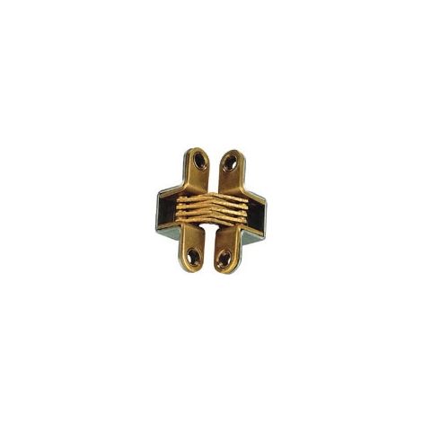 Itar – Charnière invisible à encastrer – Acier laitonné – Angle d'ouverture 180° – Pour meubles – Installation encastrée (1/3)