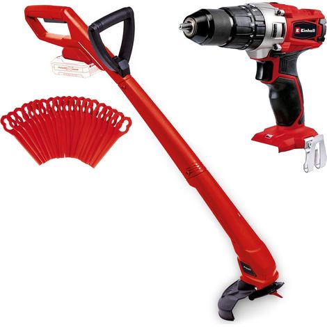 Einhell 18v Cordless Grass Strimmer Lawn Trimmer + Combi Drill (1/5)