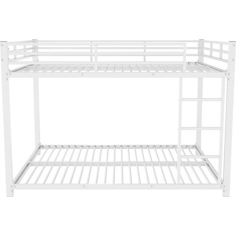 Letto a castello in metallo 140 x 200 cm bianco HOMVRA (1/5)
