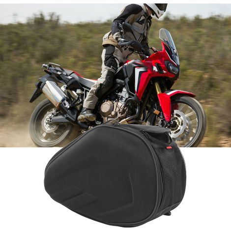 Accessoires moto, 1 paire de sacoches latérales, sacoches arrière, sacoches latérales/sacoches suspendues à sangles multiples (grand format), noir (grand format) (1/5)