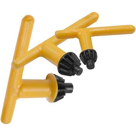 3 Packs Drill Keys 6mm/10mm 13mm 16mm Drill Chuck Key Universal Metal T-Shape Replacement Keys for Drill Chucks (1/5)