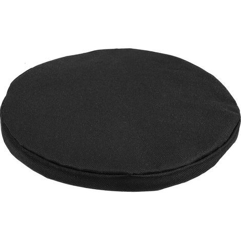Coussin pour tabouret de camping, coussin pour tabouret de pêche pliable, coussin pour tabouret de plage pliable-24.20X24.20X2.50CM-Black (1/4)
