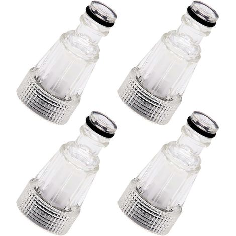 Lot de 4 filtres à eau pour nettoyeur haute pression, filtre à eau pour tuyau d'arrosage, pompe, jardin, accessoires pour nettoyeurs haute pression (1/5)