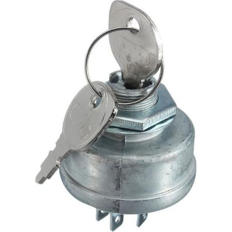 Interrupteur de démarrage 5 broches avec clé – Contacteur à clé pour tondeuse et tracteur MTD – Installation facile avec 2 clés (1/5)