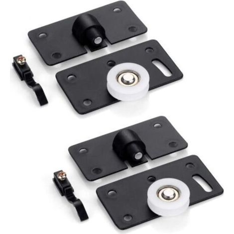 Poulies Pour Porte Coulissante - Roulettes En Acier Et Nylon - Pour Armoire Placard Fenêtre - 2 Paires (1/5)
