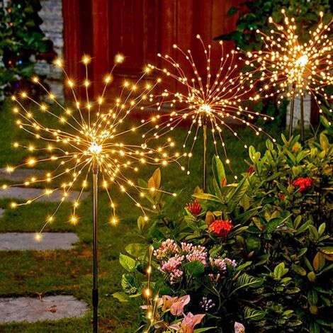 Lot de 2 guirlandes lumineuses solaires 120 LED étanches – Lumière blanche chaude – Décoration extérieure pour jardin et fêtes (1/5)