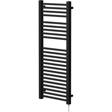 Colore Galileo Matt Black 1200mm x 490mm Electric Heated Towel Rail (1/5)