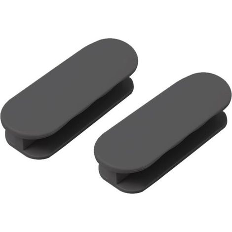 XEPHO Lot de 2 poignées de porte de balcon adhésives poignées de porte de terrasse extérieure poignées de tiroir pour poignée de meuble, porte en verre, poignée de fenêtre-noir (1/4)