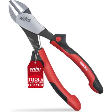 Wiha Pince coupante diagonale grande capacité Industrial avec DynamicJoint® avec ressort d’ouverture activable et désactivable 200 mm, 8" (41327)