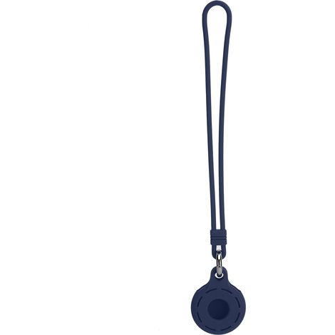 Étui Silicone Anti-Perte Couverture Protectrice pour Traqueur iOS, Style Rond Creux (Bleu Jean) (1/5)