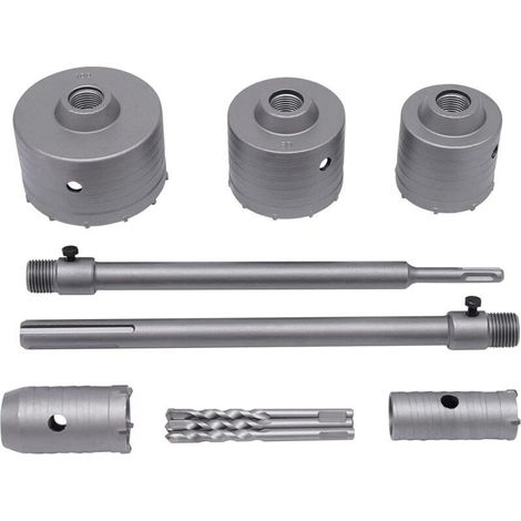 Lochsägen-Set (30/40/65/80/100 mm), Betonbohrer, Betonbohrer zum Bohren von Löchern, SDS-Adapter