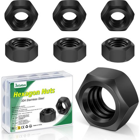 25pcs M8 Écrous Écrou Hexagonal Acier Inoxydable 304, Écrous Plats M8 Acier Inoxydable pour Vis, Tiges Filetées, Rondelles Machines (1/5)
