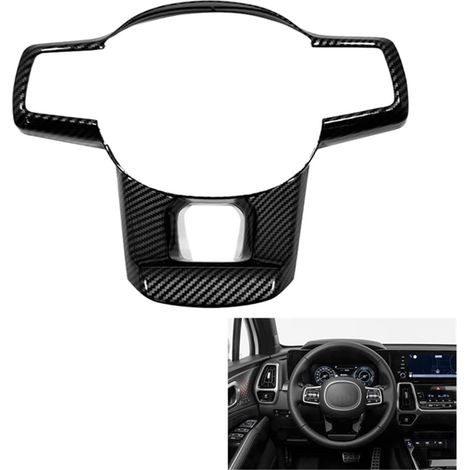 Dekorativer Aufkleber für das Autolenkrad, kompatibel mit Kia Sorento MQ4 2021-2022 (Farbe: mattes Silber)