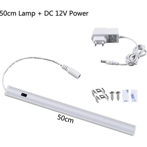 Lumière sous-meuble LED avec capteur de mouvement - TUBE LUMINEUX - DC 12V - Diode LED - Blanc chaud (1/3)
