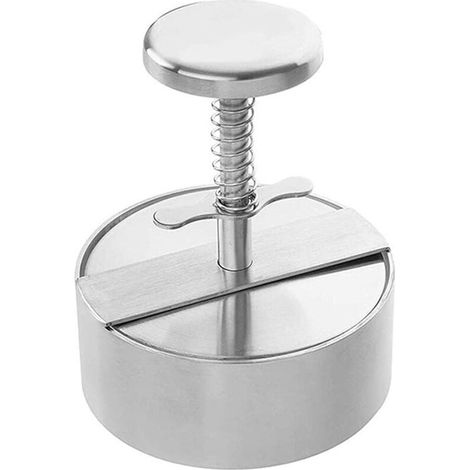 Machine à hamburger en acier inoxydable 304 1 pièce, machine à hamburger à steak déchiqueté réglable, machine à hamburger antiadhésive pour les réunions de famille (1/2)