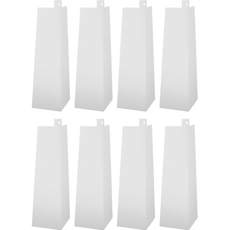 Lot de 8 profilés d'angle de bardage aluminium 8 pouces avec vis décoration extérieure maison blanc (1/5)
