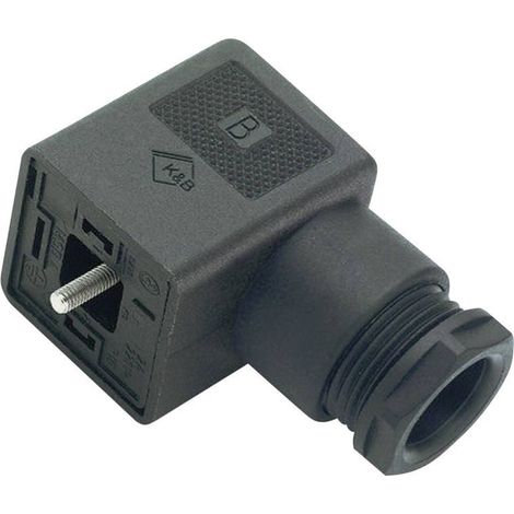 Connettore per elettrovalvole, struttura A serie 210 Nero Poli:3+PE 43-1706-002-04 binder Contenuto: 1 pz. (1/2)