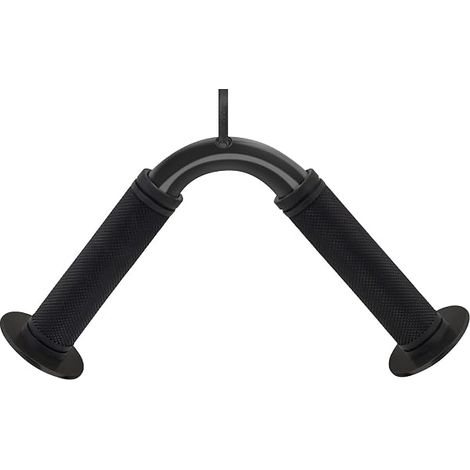 Barre Pour Pression Triceps - Barre En Acier Avec Poignée En Caoutchouc Antidérapante - Compatible Avec Système De Poulie - 1 Pièce (1/5)
