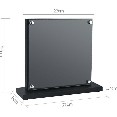 Bloc De Couteaux Magnétique - Support En Bois Noir Double Face Avec Panneau Acrylique Transparent - Pour Couteaux Cuisine Domestique - 1 Pièce