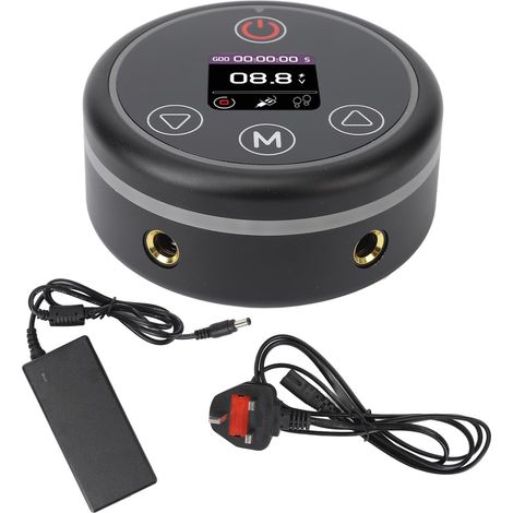 Alimentation tatouage numérique LED double sortie, écran lumineux coloré, 100-240V avec prise UK, bloc d'alimentation pour machine à tatouer. (1/5)
