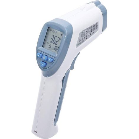 Thermomètre de Fièvre Front Sans Contact - Infrarouge 0-100 deg. - Mesure Rapide et Hygiénique - D-Work (1/5)