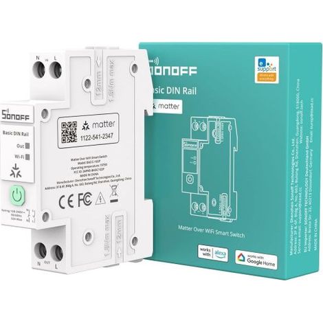Sonoff BASIC-1GSP Interruttore da Guida DIN 32A Smart Matter Over WiFi