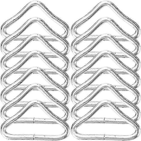 Ensemble de 35 anneaux triangulaires métalliques de rechange pour trampoline, compatibles avec les trampolines d'intérieur, pour une sécurité accrue. (1/5)