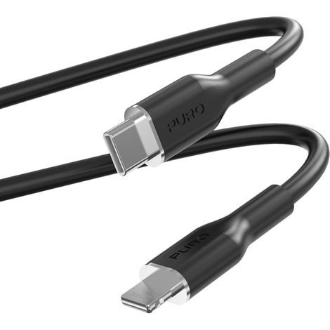 PURO PUCAPLTUSBCICONBLK cavo Lightning 1,5 m Nero (1/2)