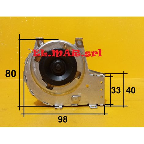Ventilatore Tangenziale Motore Sinistro diametro 60 mm Ventola Singola Stufa a Pellet 480 mm