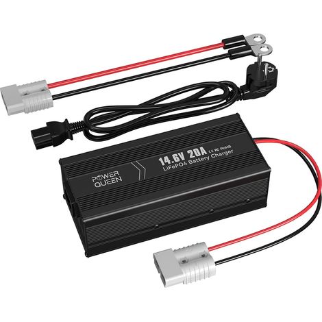 Chargeur Batterie Lithium 14,6V 20A pour Batteries LiFePO4 LED Afficher Etat Charge Chargeur Batterie 12V avec 4 Fonctions Protection (1/5)