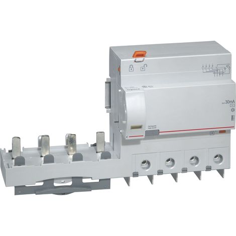Bloc différentiel adaptable à vis DX³ pour disjoncteur 1,5 module par pôle - 4P 400V - 125A - typeAC 30mA - 410624 - LEGRAND (1/4)
