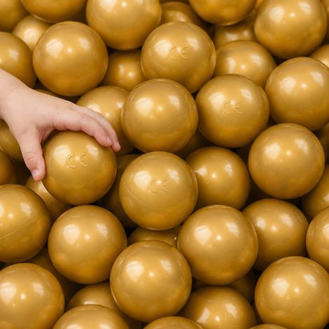 LittleTom 50 Bolas de PE 5,5cm de diámetro para llenar piscinas para niños Oro