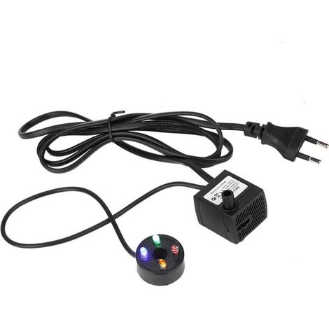 Pompe à eau Submersible pour Aquarium 2W, SM-016-220 V, avec 4 lumières colorées, filtre pour aménagement paysager de rocaille, prise ue, 240 (1/5)