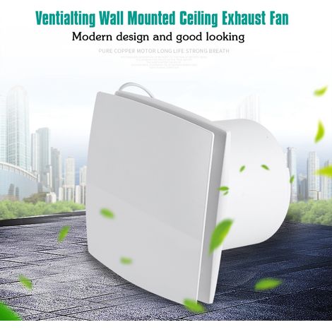 Système de ventilation domestique pour cuisine et salle de bain, ventilateur d'extraction mural et de plafond (1/5)