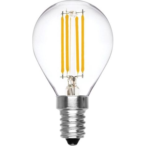 Alca power g45 6w 220v 810lm 6000k e14 lampada classica a led vetro trasparente (1/4)