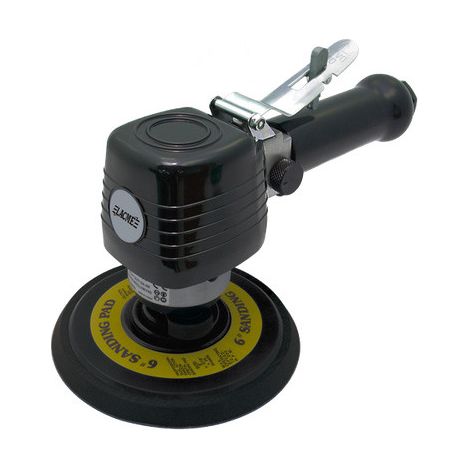 Lacme – Ponceuse orbitale pneumatique 150 mm – Vitesse 9000 tr/min – Excentricité 5 mm – Pour finitions précises sur bois dur