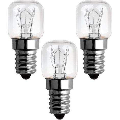 Ampoule à incandescence - Ampoule pour four - Culot E14 - Ampoule au sel - Éclairage pour réfrigérateur - 15 W - Résistante à la chaleur jusqu'à 300 °C - Durée de vie de 1 000 heures - Intensité varia (1/5)