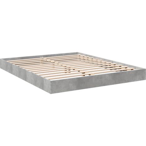 Estructura de cama madera de ingeniería gris hormigón 160x200cm vidaXL