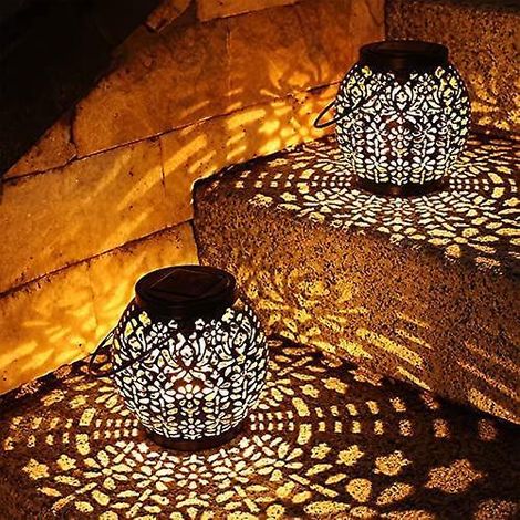 lanterne Solaire Exterieur, 2 Paquets Led Lampe Solaires De Jardin Ip65 Tanche Blanc Chaud Lanterne Nergie Suspendre Pour Patio Terrasse Cour Pelo (1/5)