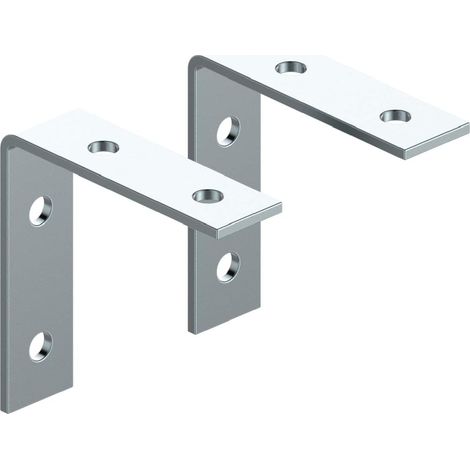 Coppia di staffe porta mensole - in acciaio, 104x104 mm, portata 100 kg a mensola (1/4)